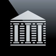 Bank icon on a black background - Core Series N4
