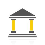 Bank icon on a white background - Color Series N3