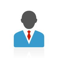 Businessman icon on a white background - Color Series N5