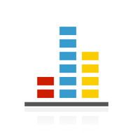 Bar Graph icon on a white background - Color Series N6