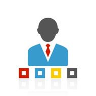 Businessman icon on a white background - Color Series N6