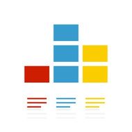 Bar Graph icon on a white background - Color Series N7