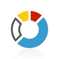 Donut Chart icon on a white background - Color Series N2