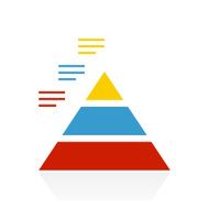 Pyramid icon on a white background - Color Series N4