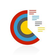 Coxcomb Chart icon on a white background - Color Series N2