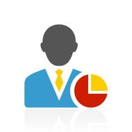 Businessman icon on a white background - Color Series N7