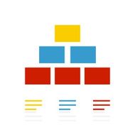 Pyramid icon on a white background - Color Series N6