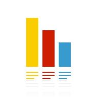 Bar Graph icon on a white background - Color Series N10