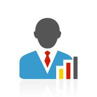Businessman icon on a white background - Color Series N8