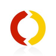 Chevron Chart icon on a white background - Color Series N6