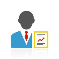 Businessman icon on a white background - Color Series N9