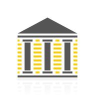 Bank icon on a white background - Color Series N4