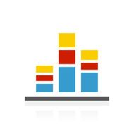 Bar Graph icon on a white background - Color Series N11