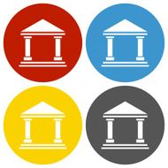 Bank icon on circle buttons - Circle Series N3