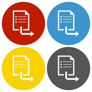 Document icon on circle buttons - Circle Series