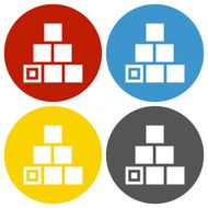 Logistics icon on circle buttons - Circle Series N2