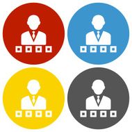 Businessman icon on circle buttons - Circle Series N5