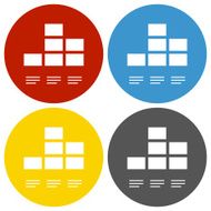 Bar Graph icon on circle buttons - Circle Series N7