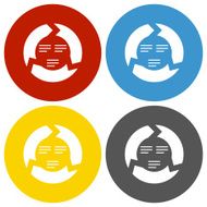 Chevron Chart icon on circle buttons - Circle Series N4