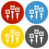 Logistics icon on circle buttons - Circle Series N3