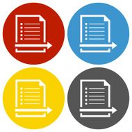 Document icon on circle buttons - Circle Series N3