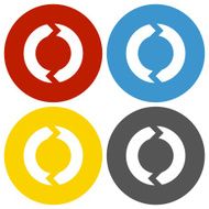 Chevron Chart icon on circle buttons - Circle Series N6