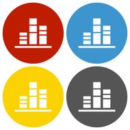 Bar Graph icon on circle buttons - Circle Series N11