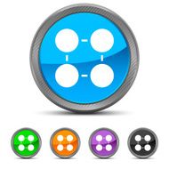 Flowchart icon on circle buttons - Circled Series N3