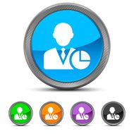 Businessman icon on circle buttons - Circled Series N5