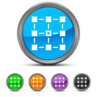 Flowchart icon on circle buttons - Circled Series N4