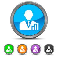 Businessman icon on circle buttons - Circled Series N6