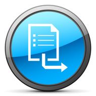 Document icon on a round button - Bright Series