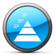 Pyramid icon on a round button - Bright Series N4