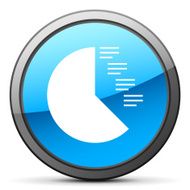 Coxcomb Chart icon on a round button - Bright Series N2