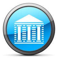 Bank icon on a round button - Bright Series N4