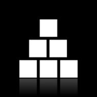 Logistics icon on a black background - White Series N4
