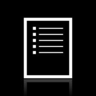 Document icon on a black background - White Series N4