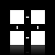 Flowchart icon on a black background - White Series N8