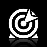 Target icon on a black background - White Series N5