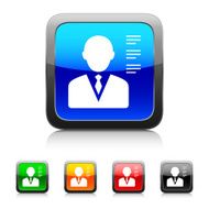 Businessman icon on color buttons - Style Series N10