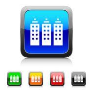 Office Building icon on color buttons - Style Series