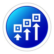 Logistics icon on a round button - Sticker Series N5