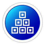 Logistics icon on a round button - Sticker Series N6