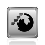 Coxcomb Chart icon on a square button - Steel Series N3