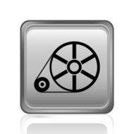 Flywheel icon on a square button - Steel Series