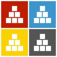 Logistics icon on square buttons - Square Series N4