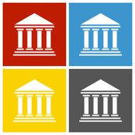 Bank icon on square buttons - Square Series N5
