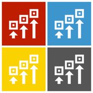 Logistics icon on square buttons - Square Series N5