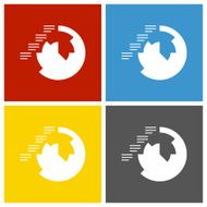 Coxcomb Chart icon on square buttons - Square Series N3