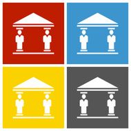 Bank icon on square buttons - Square Series N6